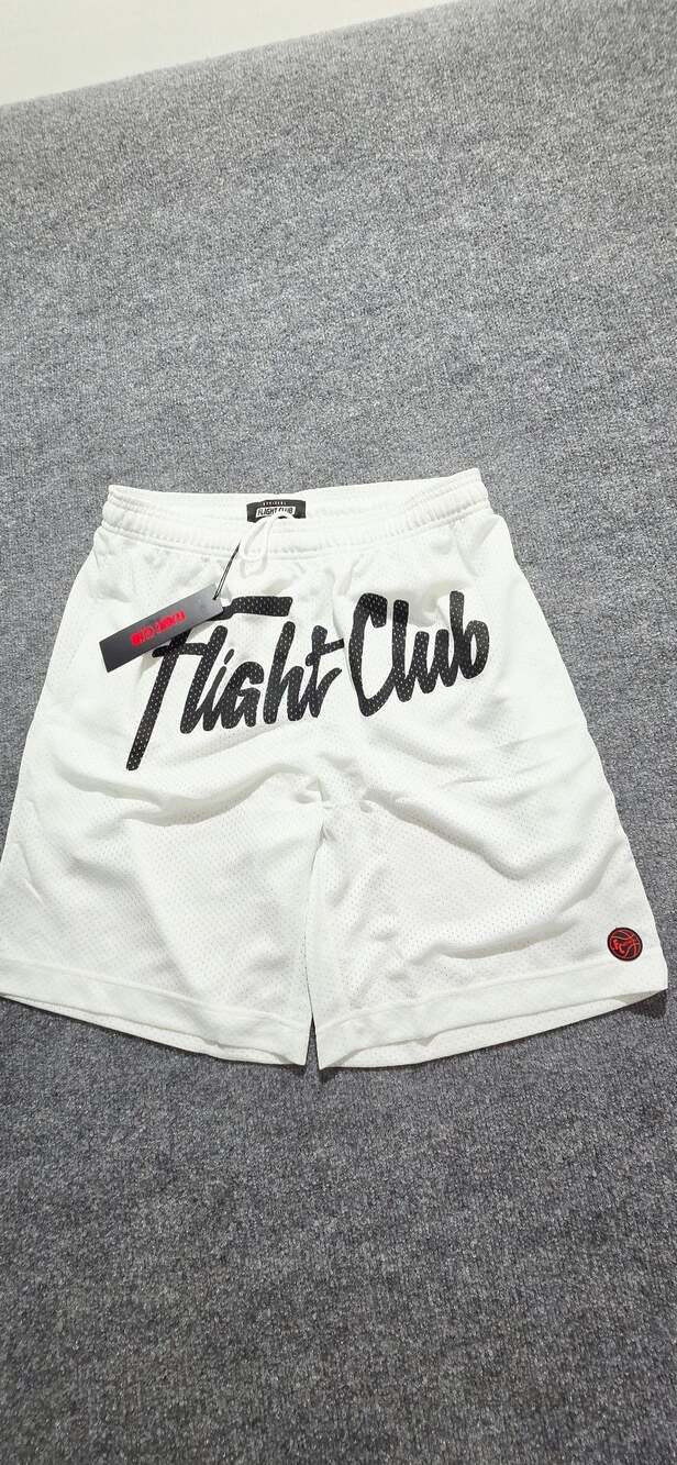 Official Flight Club Athl Dept White Mesh Basketball Shorts Size M